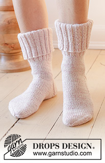 Free patterns - Women's Socks & Slippers / DROPS 238-35