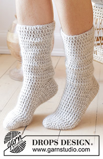Free patterns - Women's Socks & Slippers / DROPS 238-38