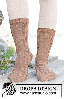 Free patterns - Women's Socks & Slippers / DROPS 244-36