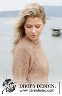 Spill the Beans / DROPS 244-5 - Knitted jumper in DROPS Alpaca. The piece is worked top down with double neck, raglan and cables. Sizes S - XXXL.