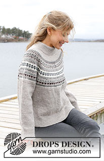 Boreal Circle / DROPS 245-4 - Knitted jumper in DROPS Karisma. The piece is worked top down with round yoke and Nordic pattern. Sizes S - XXXL.