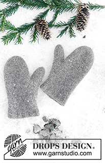 Snowslide Mittens / DROPS 246-17 - Knitted and felted mittens for men in DROPS Lima.