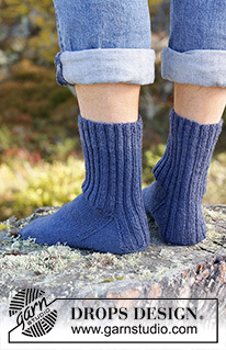 Free patterns - Men's Socks & Slippers / DROPS 246-35