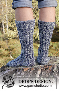 Free patterns - Men's Socks & Slippers / DROPS 246-37