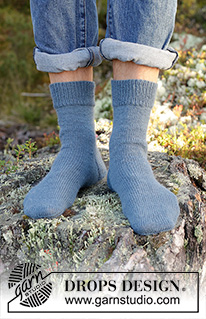 Free patterns - Men's Socks & Slippers / DROPS 246-38