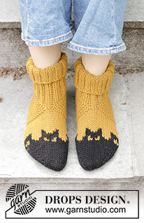 Free patterns - Men's Socks & Slippers / DROPS 246-40