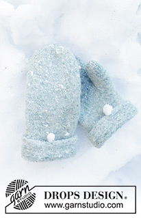 Winter Mint Mittens / DROPS 246-45 - Luvas tricotadas e feltradas para homem, com 2 fios DROPS Alpaca.