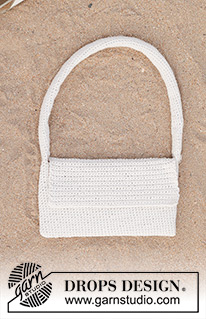 Spring Letter Bag / DROPS 247-11 - Crocheted bag in DROPS Belle. The piece is worked bottom up.