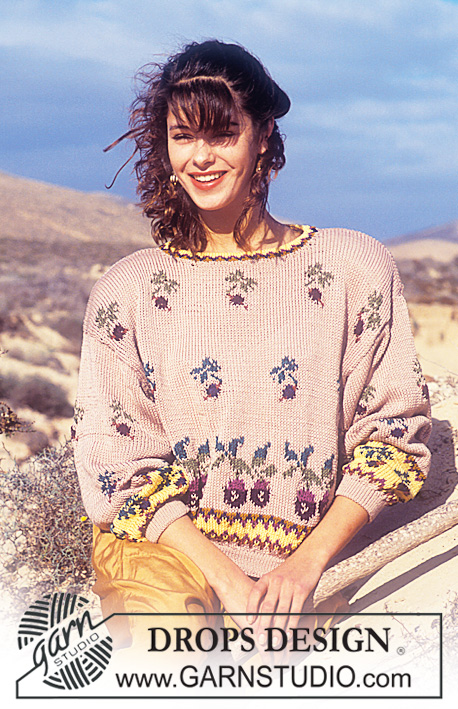DROPS 26-23 - DROPS jumper with berry pattern in “Muskat”. 