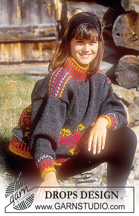 DROPS 31-18 - DROPS sweater with fall pattern in “Alaska”.