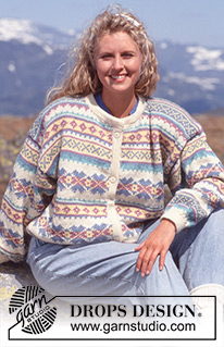 Heart Keeper / DROPS 31-23 - Rozpinany sweter na drutach, z żakardem, z włóczki DROPS Karisma Superwash. Od S do L.