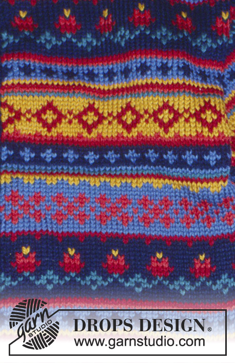 DROPS 31-4 - Rozpinany sweter na drutach, z jesiennym żakardem, z włóczki DROPS Alaska. Od S do L