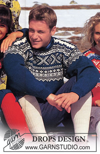 DROPS 32-5 - Sweter na drutach, z żakardem norweskim, z włóczki DROPS Karisma Superwash. Damski lub męski. Od S do L.