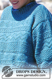Water Textures / DROPS 40-8 - Lady and Gentleman sweater in DROPS Karisma with texture 