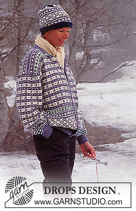 DROPS 47-8 - DROPS Norwegian sweater or jacket with Nordic Fana pattern in Karisma Superwash.