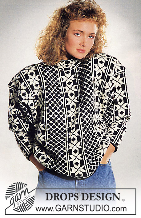 DROPS 5-3 - Sweter z żakardem w gwiazdy DROPS z włóczki „Karisma Superwash”. Od S do L.