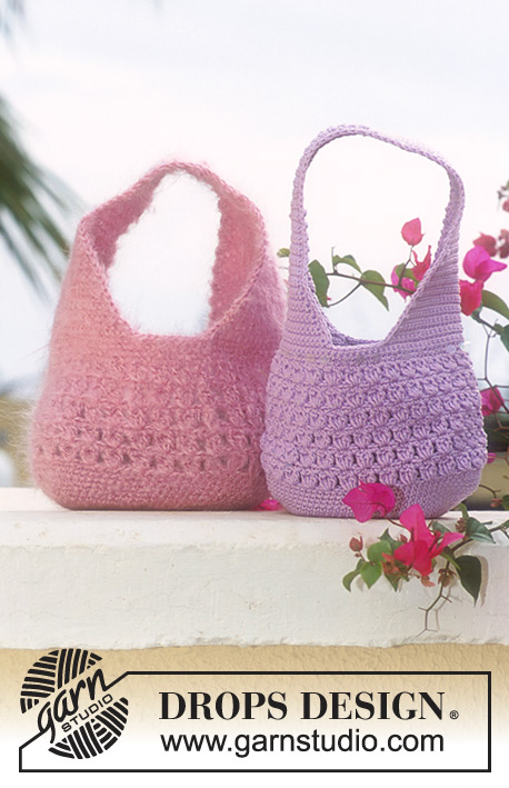 DROPS 69-26 - Small, crocheted DROPS bags in «Muskat» or «Vienna».