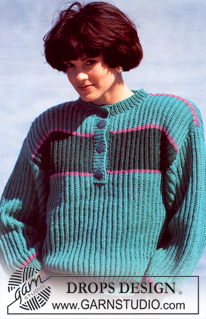 Free patterns - Swetry przez głowę w paski / DROPS 7-19