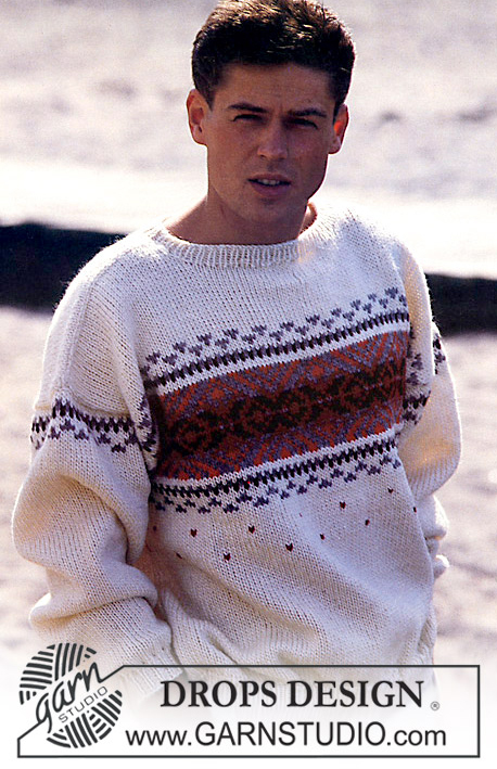 DROPS 7-9 - Men's sweater with Nordic pattern in DROPS Alaska.