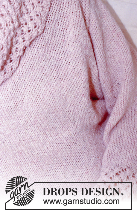 DROPS 73-3 - Sweter na drutach z włóczki DROPS Karisma Angora Tweed