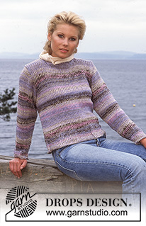 Free patterns - Swetry przez głowę w paski / DROPS 76-7
