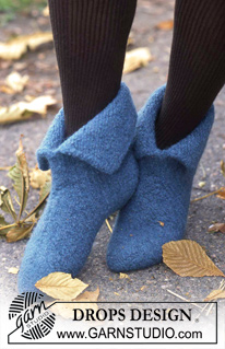Free patterns - Felted Slippers / DROPS 86-15