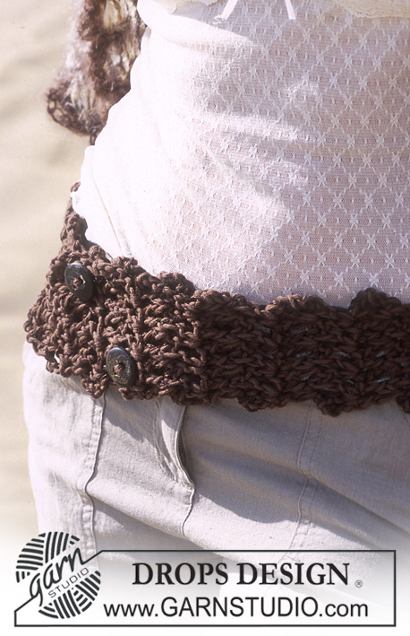 DROPS 95-16 - DROPS Crochet shawl and belt in Fox and Paris 