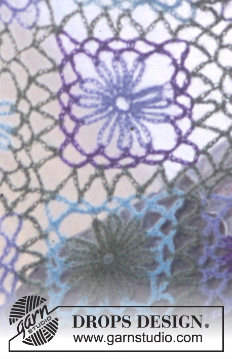 DROPS 95-38 - Crochet shawl in DROPS Vivaldi or Brushed Alpaca Silk