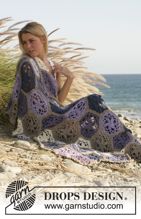 Provence Breeze / DROPS 99-30 - DROPS crochet blanket in double thread “Alpaca” 