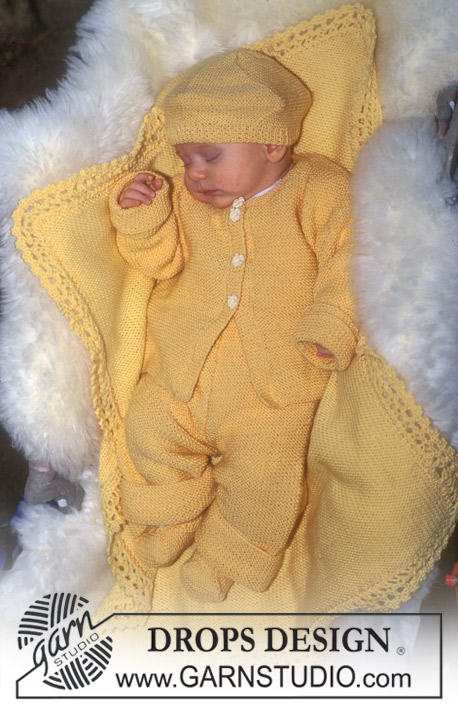 Petit Poussin / DROPS Baby 10-22 - DROPS blanket in Karisma Superwash. Theme: Baby blanket