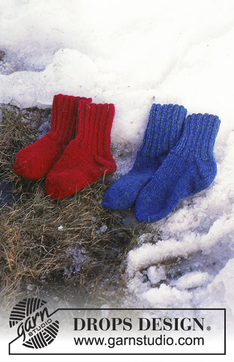 Best Friends' Socks / DROPS Baby 10-27 - Gestrickte Socken für Kinder in DROPS Viking oder DROPS Karisma