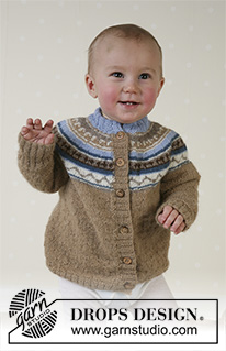Leonard / DROPS Baby 13-15 - Knitted jacket, tube socks and soft toy in DROPS Alpaca.