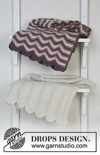 Teint de Neige / DROPS Baby 13-22 - DROPS Blanket with pattern in Alpaca. Theme: Baby blanket