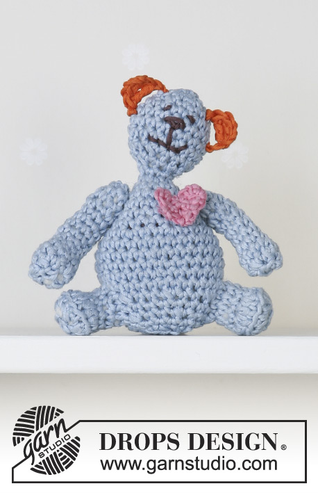 Blue Bear / DROPS Baby 13-28 - DROPS crochet Teddy 
