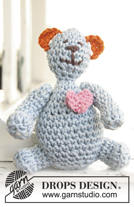 Blue Bear / DROPS Baby 13-28 - DROPS crochet Teddy 