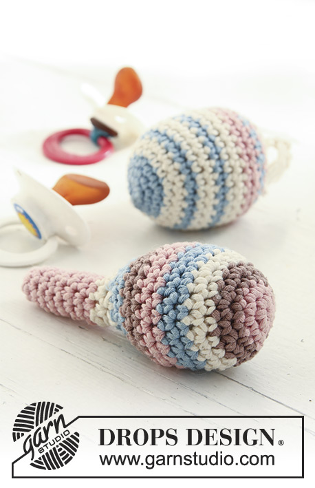 Maracas / DROPS Baby 13-32 - DROPS crochet toys: Ball and Rattle 