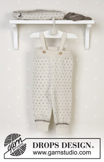 Winter Snuggles / DROPS Baby 13-5 - Strikket sæt med jakke, bukser, hue og vanter med nordisk mønster  til baby og børn i DROPS Alpaca. Størrelse 1 mnd - 4 år.