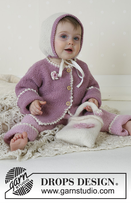 Little Lisa / DROPS Baby 13-6 - Giacca, pantaloni, berretto, borsa e copertina in Alpaca.