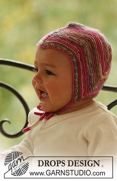 Little Jamboree / DROPS Baby 16-3 - Sæt med trøje strikket sidelæns med vendepinde, sokker og hue til baby og børn i DROPS Fabel.