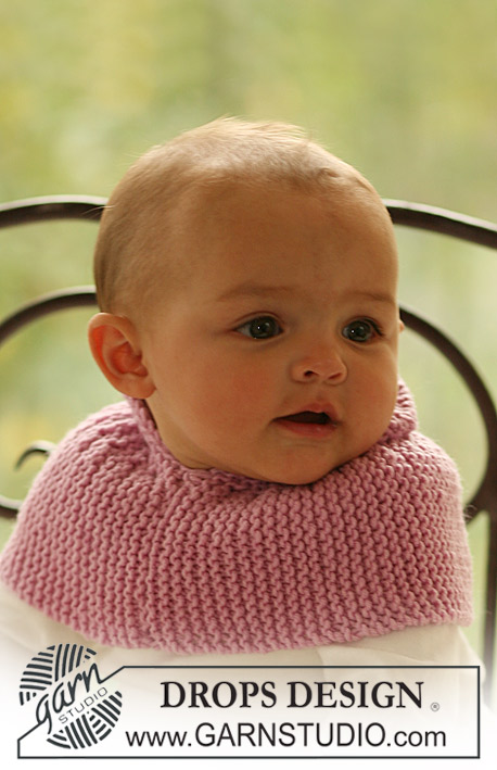 Cuddle / DROPS Baby 16-8 - Knitted neck warmer in garter st for baby and children in DROPS Merino Extra Fine
