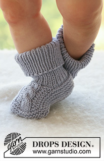 Free patterns - Baby calze & scarponcini / DROPS Baby 17-11