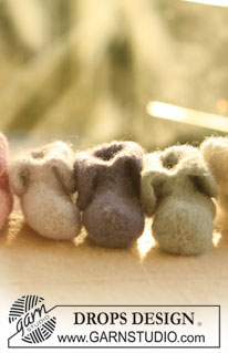 Free patterns - Felted Slippers / DROPS Baby 17-12