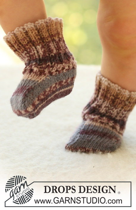 Ferdinand Socks / DROPS Baby 18-23 - Chaussettes au tricot pour bébé et enfant, en DROPS Fabel