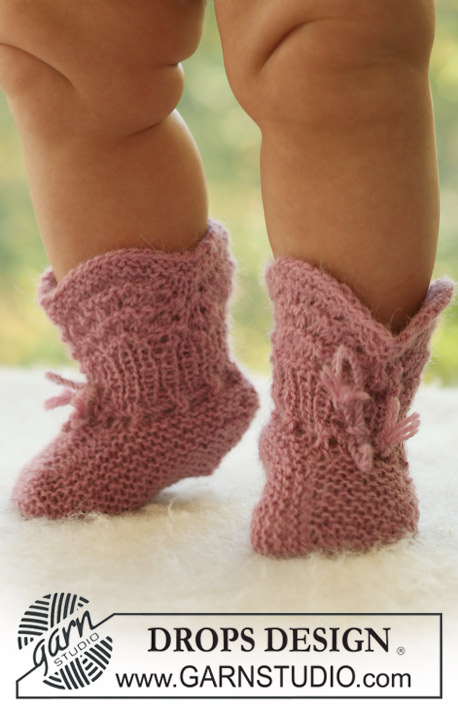 Roly Poly Socks / DROPS Baby 18-24 - Meias tricotadas em DROPS Alpaca para bebés e crianças