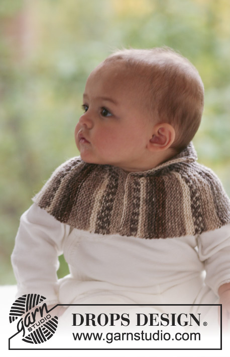 Woodland Elf Cowl / DROPS Baby 18-6 - Tour du cou au tricot pour bébé et enfant, au point mousse en DROPS Fabel.