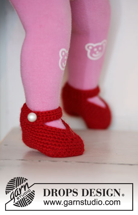 Rosy Toes / DROPS Baby 19-14 - Crochet slippers for baby and children in 2 threads DROPS Alpaca