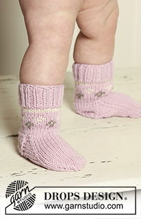 Free patterns - Ponožky a botičky pro miminka / DROPS Baby 19-30