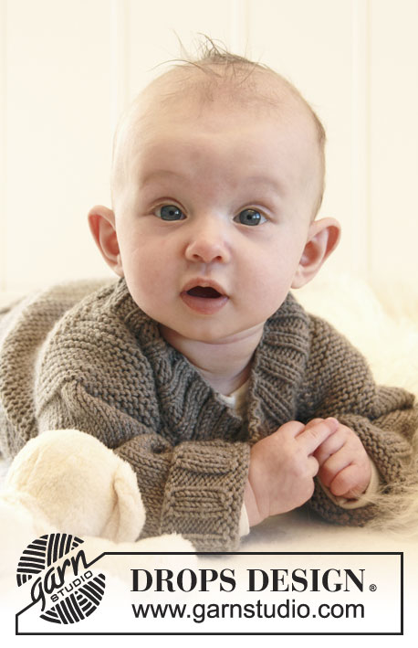 Happy Days / DROPS Baby 21-23 - Macacão tricotado com raglan para bebés e crianças em DROPS Merino Extra Fine 
