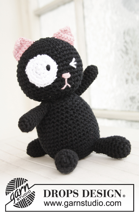 Sylvester / DROPS Baby 21-44 - Doudou au crochet Chat, en DROPS Paris