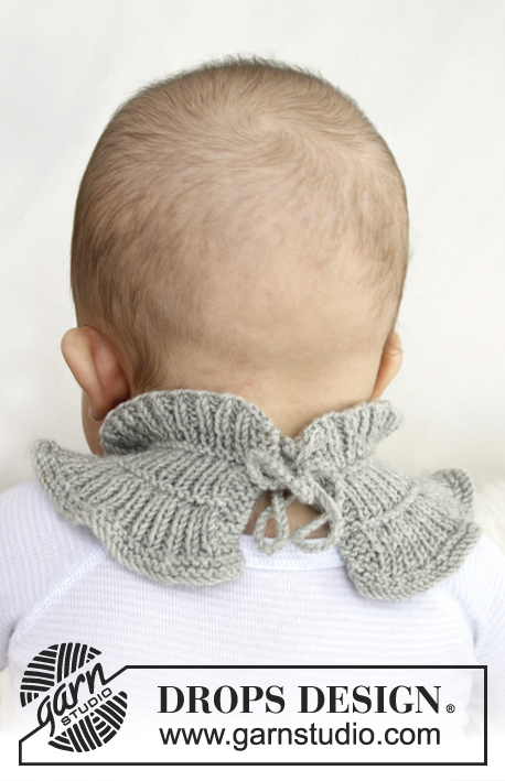 Henrik VIII / DROPS Baby 21-9 - Knitted neck warmer or bib for baby and children in DROPS BabyMerino